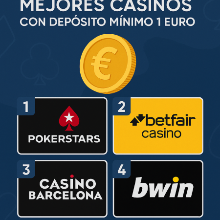 Mejores casinos con depósito mínimo 1 euro | octubre de 2026